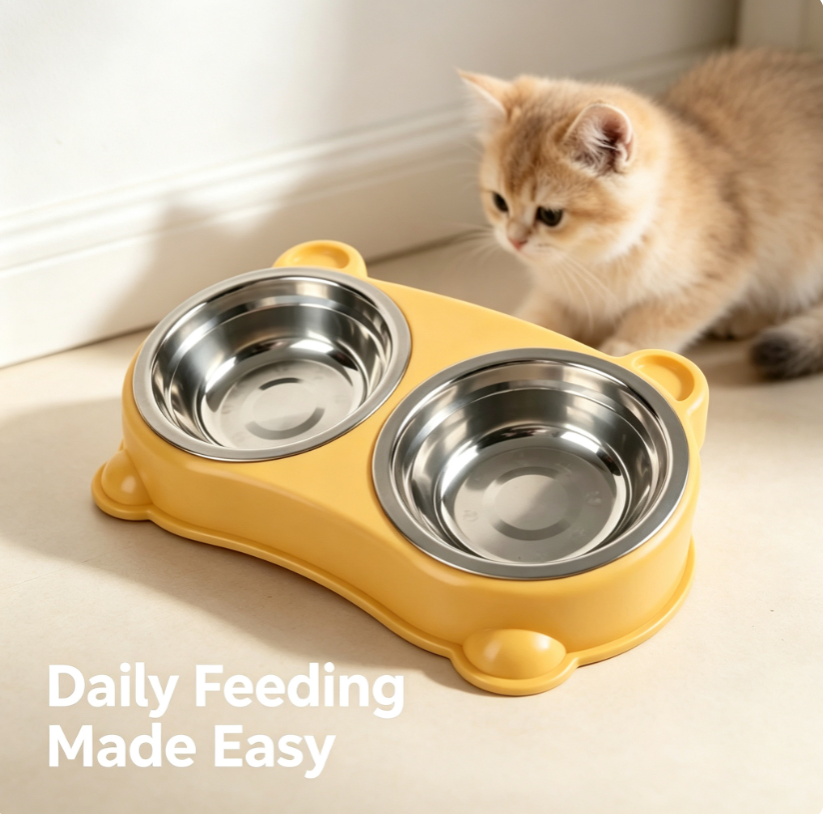 No-Spill Double Pet Bowl - alternate product view