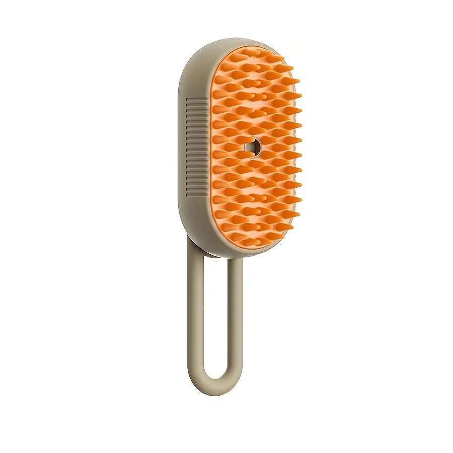 PetNest 4-in-1 Silicone Pet Grooming Brush - Massage, Mist & Self-Cleaning - product presentation