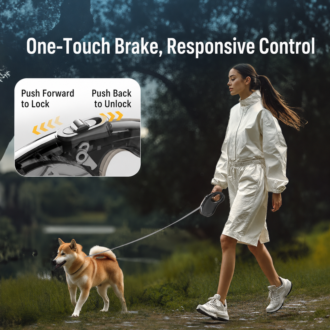 FlexiStrideT Retractable Pet Leash - main product view