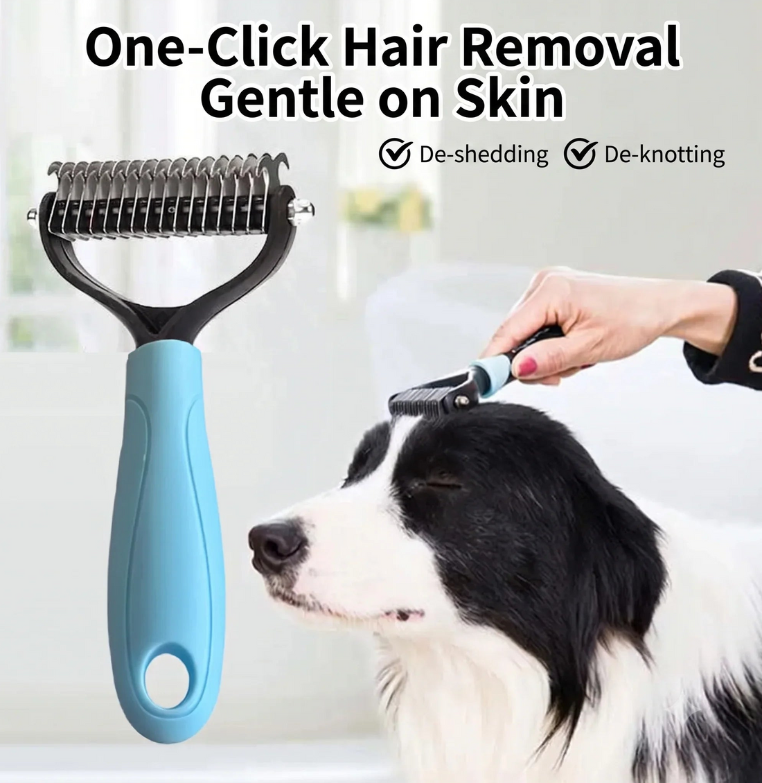 Dual-Action Self-Cleaning Slicker Brush - main product view