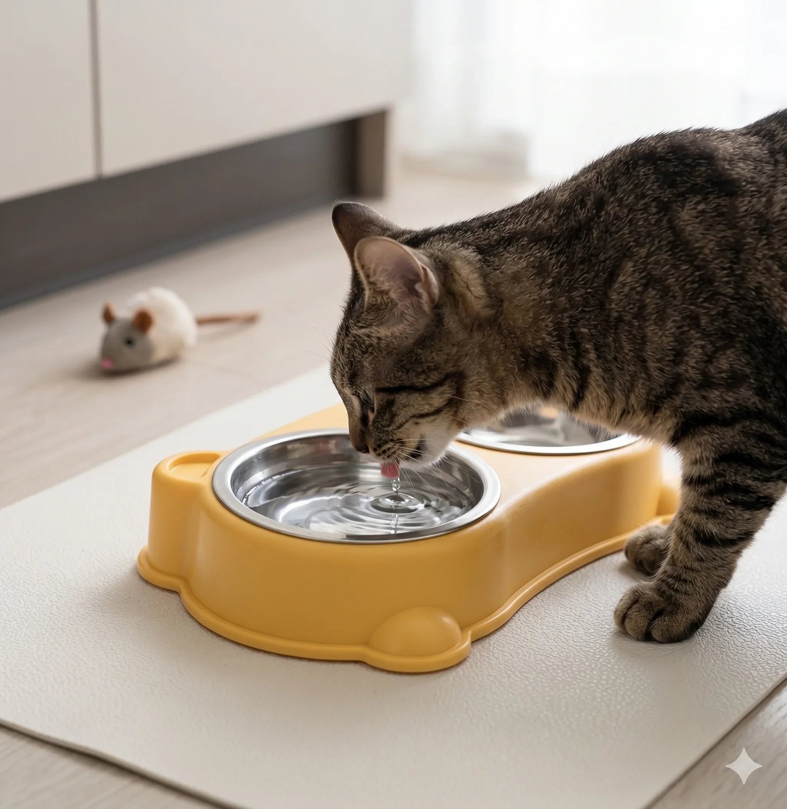 No-Spill Double Pet Bowl - product detail image
