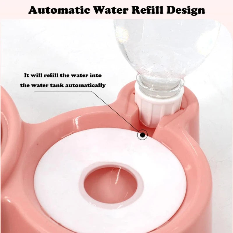PetNest 2-in-1 Automatic Pet Water Dispenser & Food Bowl for Cats and Dogs - product detail view