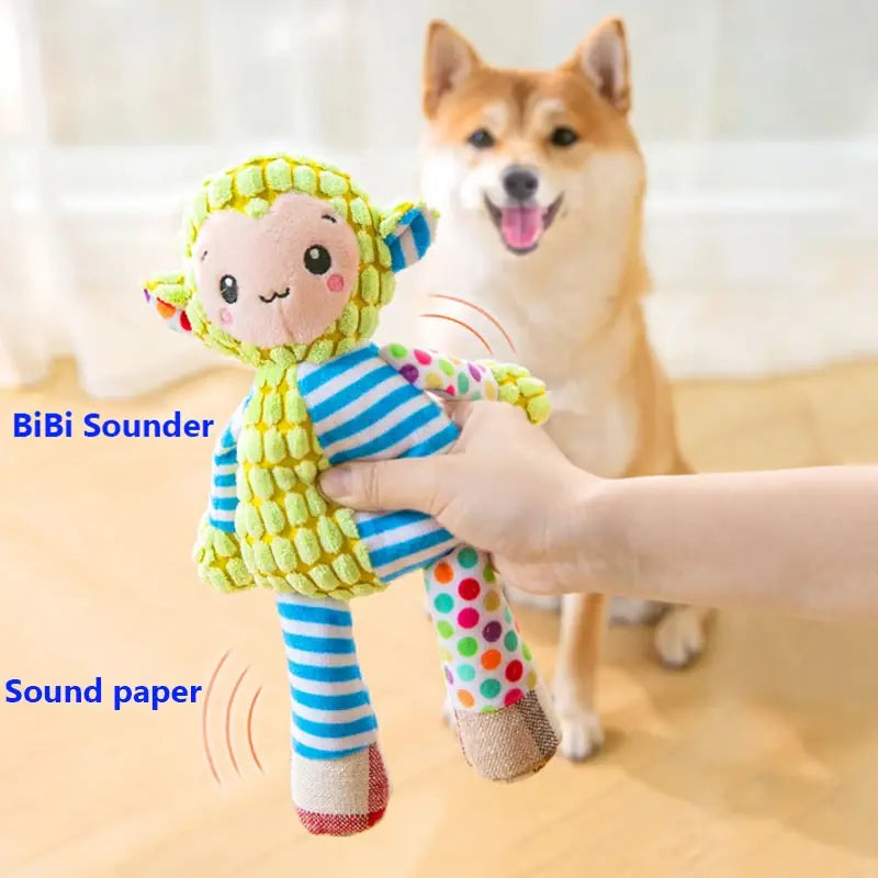 Cute Animal Plush Squeaky Chew Toy for Dogs & Cats - main product view