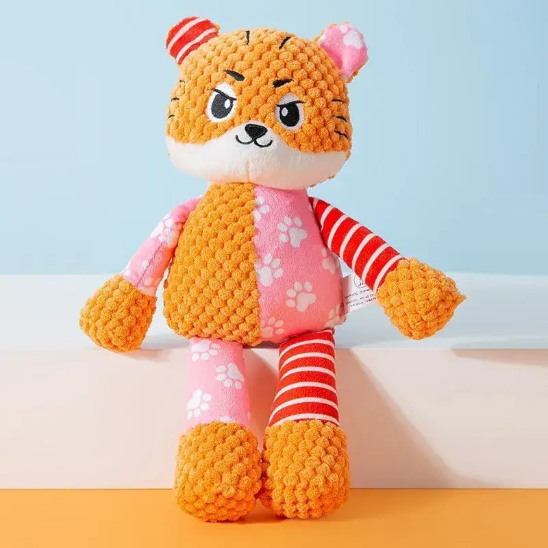 Cute Animal Plush Squeaky Chew Toy for Dogs & Cats - product presentation