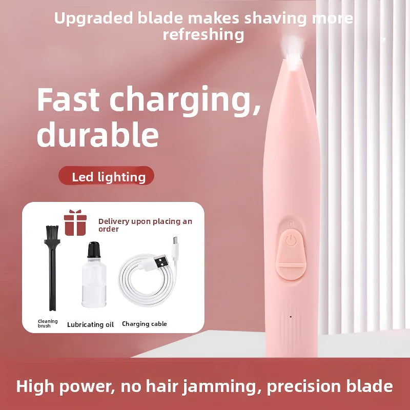PetNest 360� Pet Paw Hair Trimmer - Rechargeable Electric Clipper for Dogs & Cats, USB-C Charging - product design detail