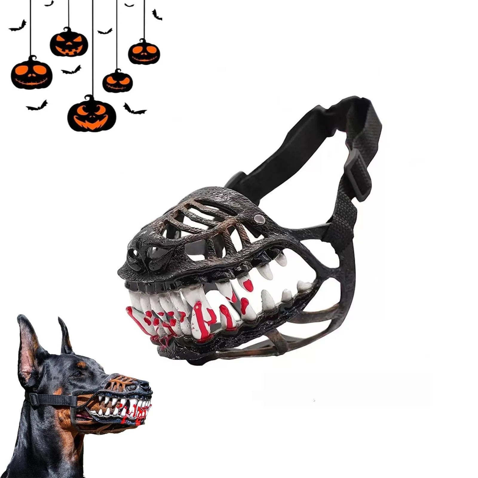 Spooky Dog Halloween Mask - Funny Pet Costume Accessory for Halloween Parties & Photos(Free Shipping - alternate product view