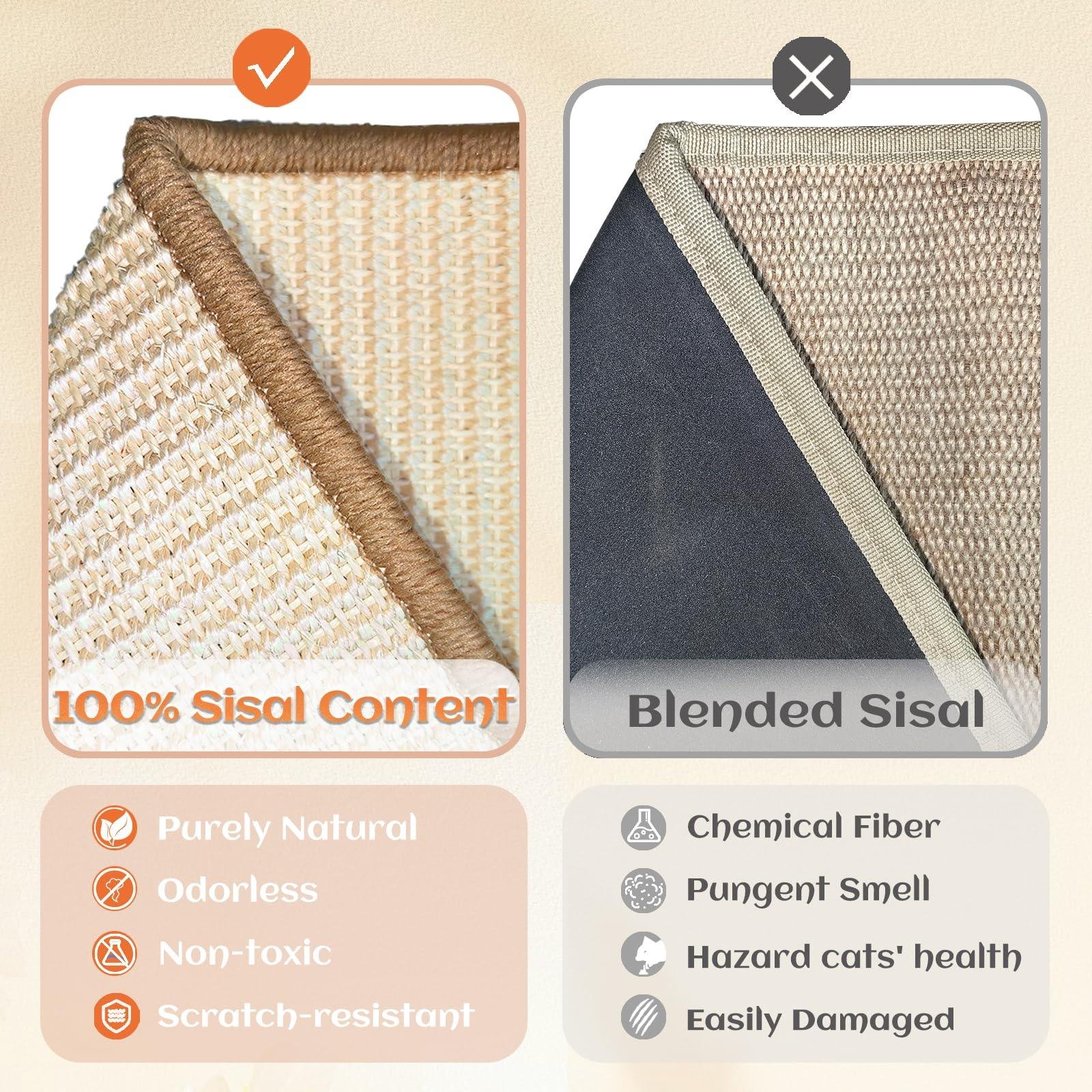 Premium Sisal Round Cat Scratcher Bed - close-up product view
